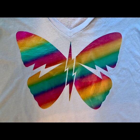 NWT Lauren Moshi + Aqua Ombré Butterfly Tee - Picture 6 of 7